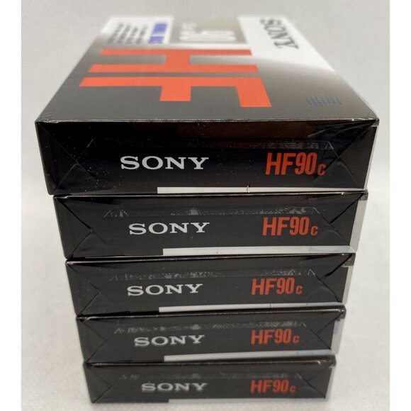 Lot of 5 Sony HF90c High Fidelity Normal Bias Recording Audio Cassettes 90 min - Picture 8 of 9